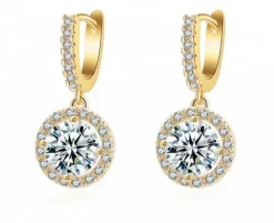 Celine Estelle Guldörhängen med 14K förgyllning och cubic zirconia