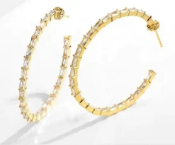 Celine Estelle Guldörhängen med 14K förgyllning med cubic zirconia