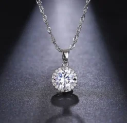 Celine Estelle halsband silver med cubic zirconia och CZ 40+5 cm
