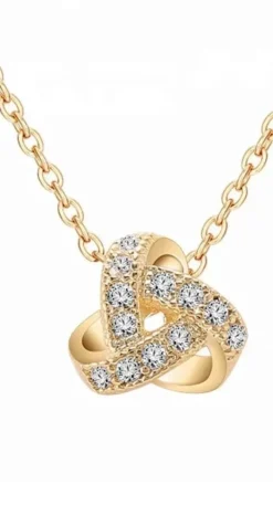Celine Estelle Knut Guldhalsband med 18K förgyllning och CZ 40+5 cm