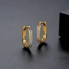 Celine Estelle Ovala Guldörhängen med cubic zirconia stenar
