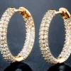Celine Estelle Runda Guldörhängen med 18K förgyllning och CZ stenar