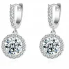 Celine Estelle Runda hängade Silverörhängen med cubic zirconia