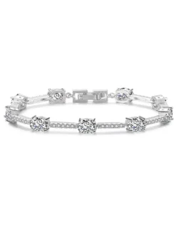 Celine Estelle Silverarmband med Vitguld och CZ 16,5+2 cm