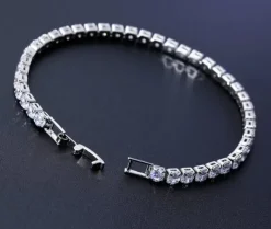 Celine Estelle Silverarmband med Vitguld och CZ 4 mm