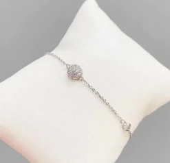 Celine Estelle Silverarmband med rund CZ stenar – Reglerbart