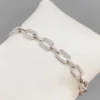 Celine Estelle Silverarmband med Vitguld och CZ 14,5-15,5 cm