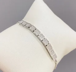 Celine Estelle Snyggt Silverarmband med CZ – Reglerbart