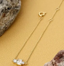 Celine Estelle Tunt Guldarmband med 18K förgyllning och CZ 16+4 cm