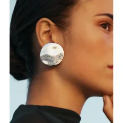Edblad Flowy Studs Maxi Örhängen Stål – 127417