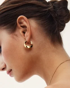 Edblad Helix Hoops L – Guld