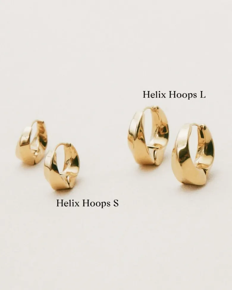 Edblad Helix Hoops L – Guld