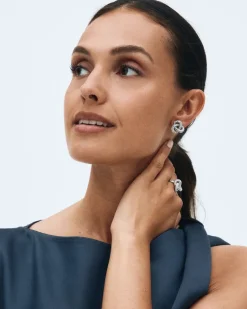 Edblad Infinity Knot Sparkle Studs L – Stål