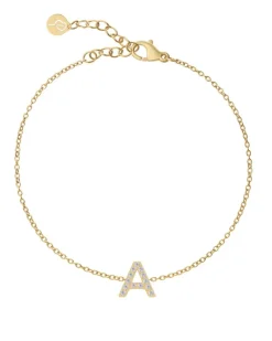 Edblad Letter Armband Sparkle A-Ö – Guld