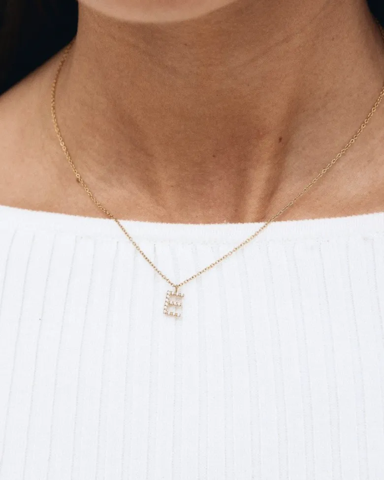 Edblad Letter Halsband Sparkle A-Ö – Guld