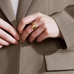 Edblad Peak Rivet Ring Guld