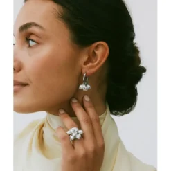 Edblad Pearl Signet Hoops Örhängen Stål