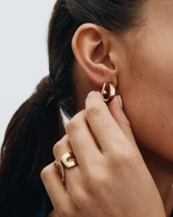 Edblad Plié Hoops Double – Guld