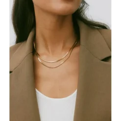 Edblad Square Link Halsband Guld