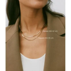 Edblad Square Link Halsband Guld