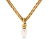 Edblad Swivel Halsband Pearl L – Guld