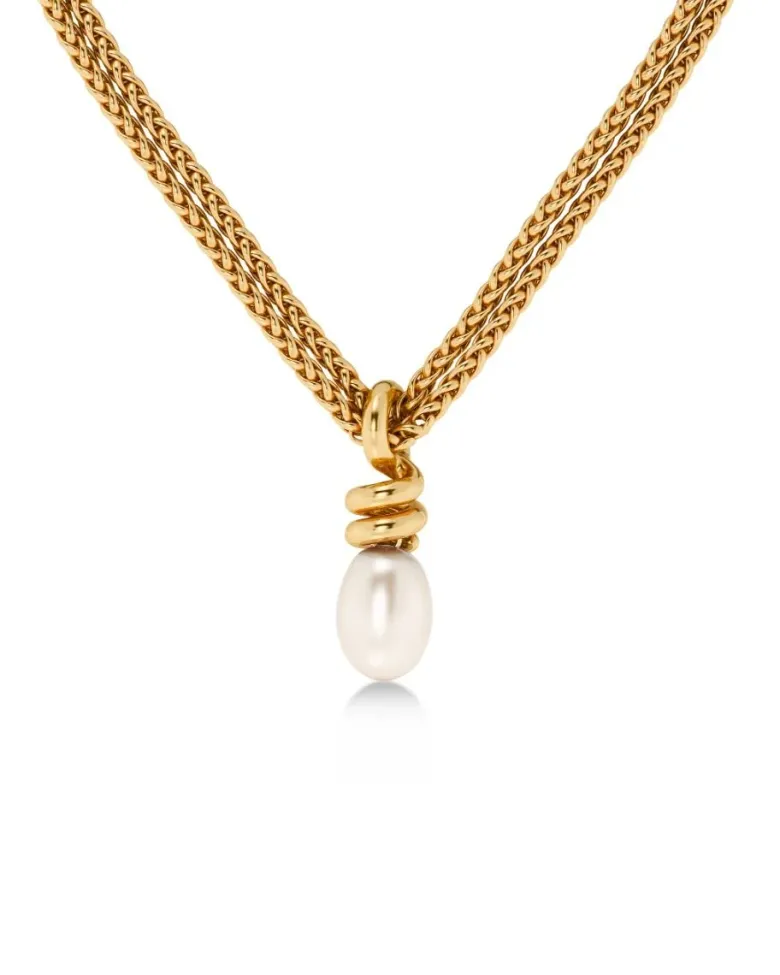 Edblad Swivel Halsband Pearl L – Guld