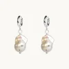 Emma Israelsson Baroque Stud Pearl Örhängen Silver