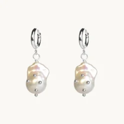 Emma Israelsson Baroque Stud Pearl Örhängen Silver