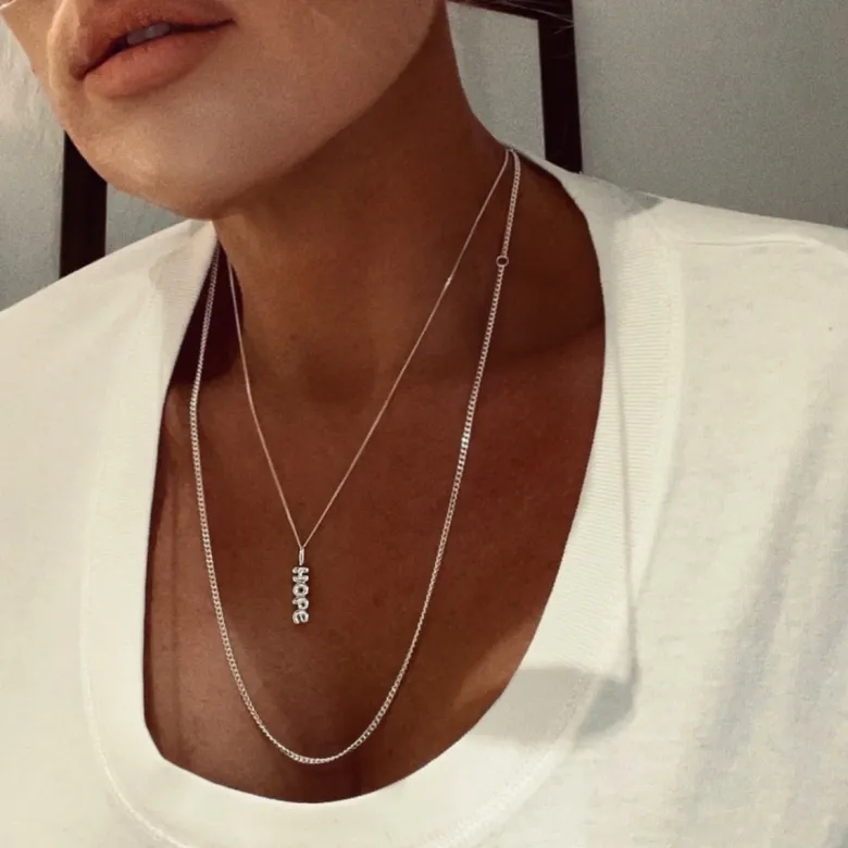 Emma Israelsson Chunky Curb Justerbar Kedja Silver – Chain040