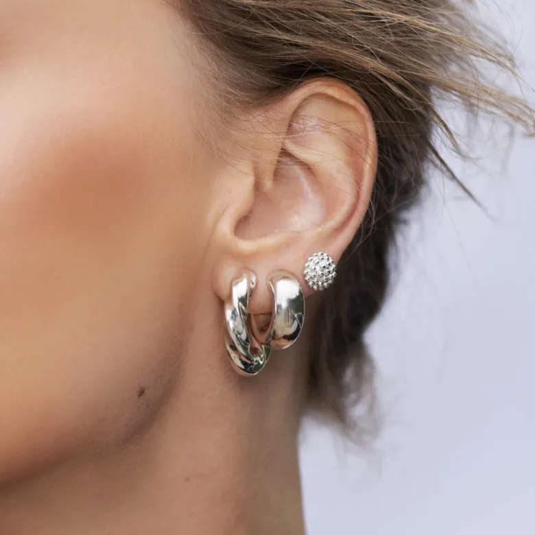 Emma Israelsson Chunky Hoops Small Örhängen Guld – Ear188