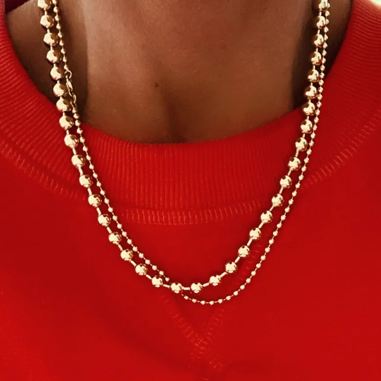 Emma Israelsson LARGE GLOBE CHAIN SILVER – chain027