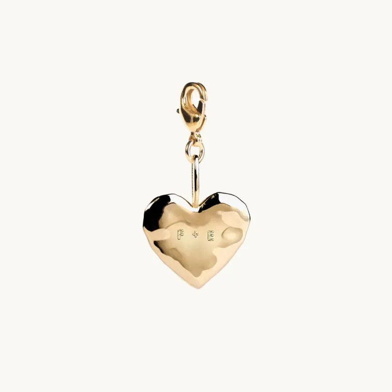 Emma Israelsson Name Heart Organic Charm Guld Charm032