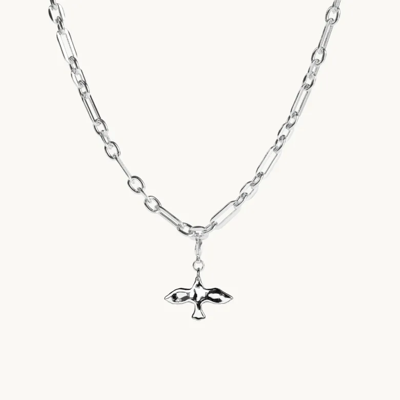 Emma Israelsson Organic Dove Chunky Kedja Silver Neck174