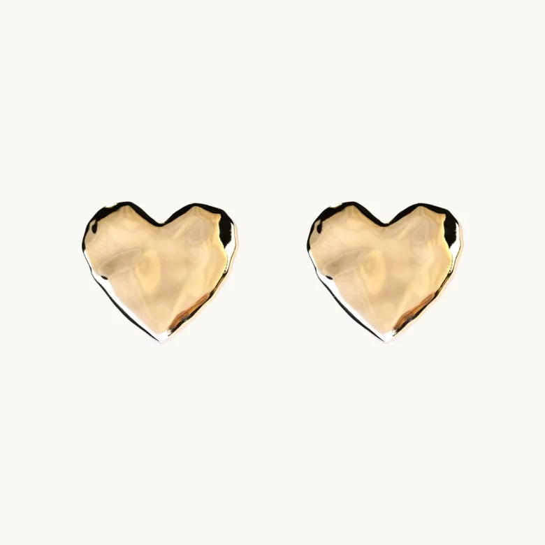 Emma Israelsson Organic Heart Örhängen Guld Ear196