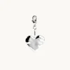 Emma Israelsson Organic Heart Charm Silver Charm009