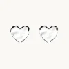 Emma Israelsson Organic Heart Örhängen Silver Ear195