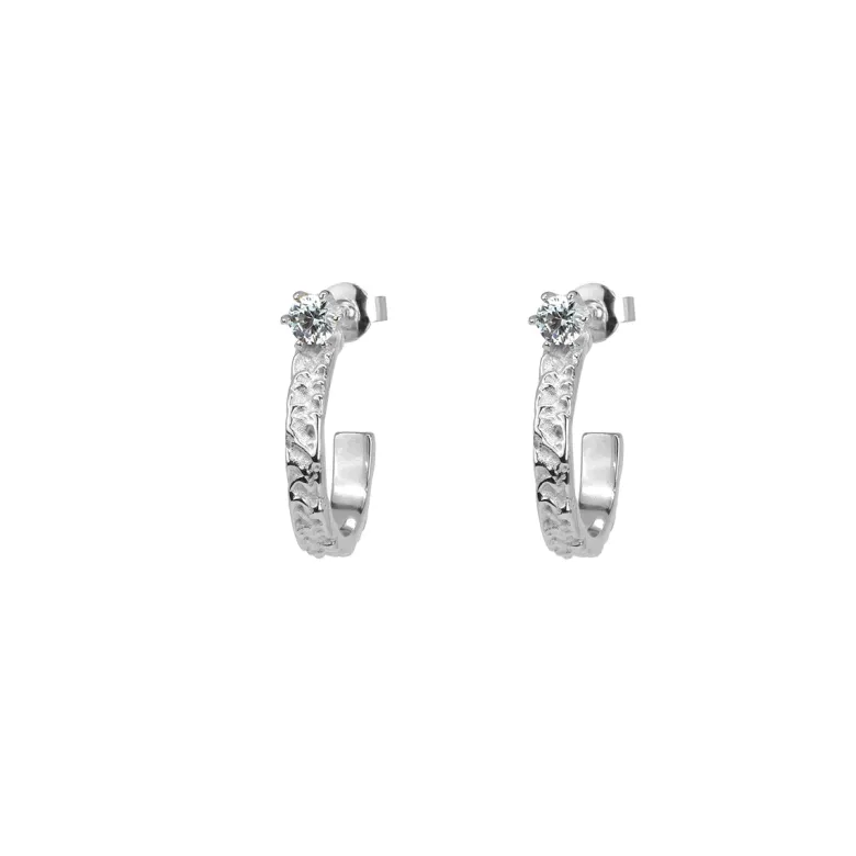 Emma Israelsson Princess hoops stone små silver – ear155
