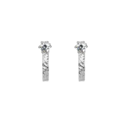 Emma Israelsson Princess hoops stone små silver – ear155