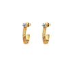 Emma Israelsson Princess hoops stone Små guld – ear156