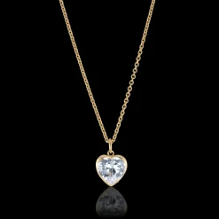 Gynning Jewelry Crazy Diamond Heart Halsband (Guld)