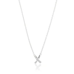 Gynning Jewelry Cross my heart Halsband (Silver)
