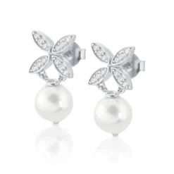 Gynning Jewelry Ellipse Mini Pearl Örhängen Silver
