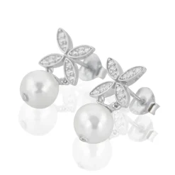 Gynning Jewelry Ellipse Mini Pearl Örhängen Silver
