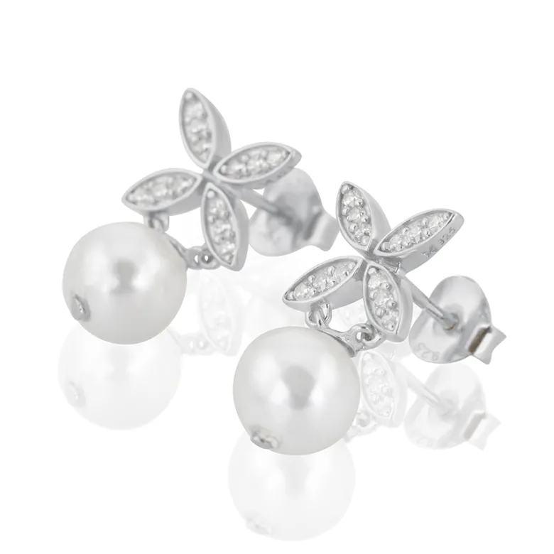 Gynning Jewelry Ellipse Mini Pearl Örhängen Silver