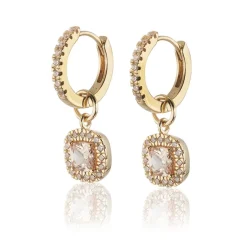Gynning Jewelry Glamorous örhängen creol – guld/champagne