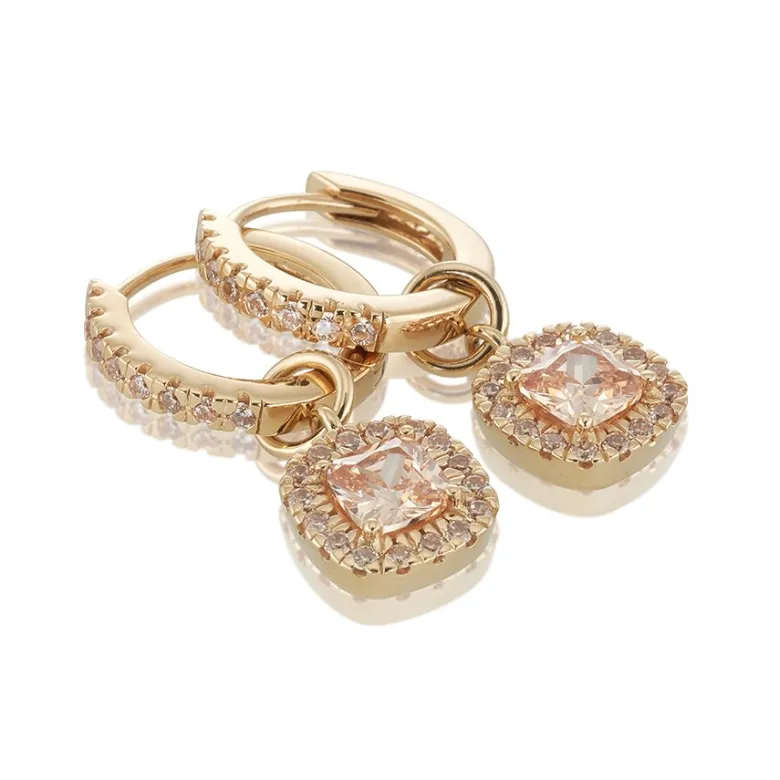 Gynning Jewelry Glamorous örhängen creol – guld/champagne