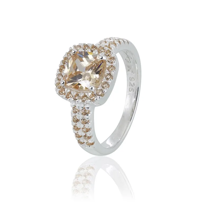 Gynning Jewelry Glamorous ring – champagne – Silver