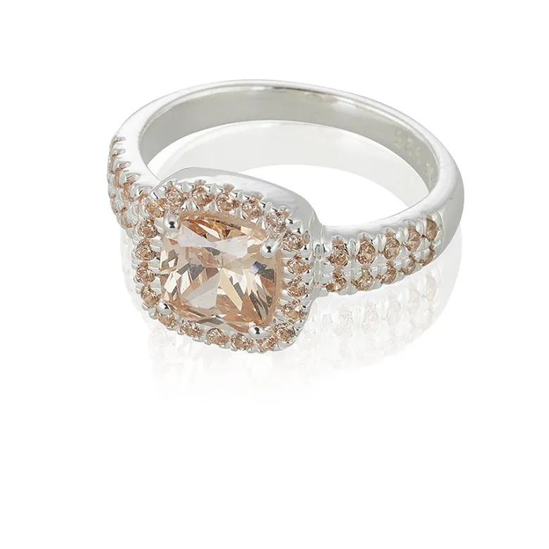 Gynning Jewelry Glamorous ring – champagne – Silver