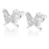 Gynning Jewelry Petite papillion sparkling örhängen – Silver