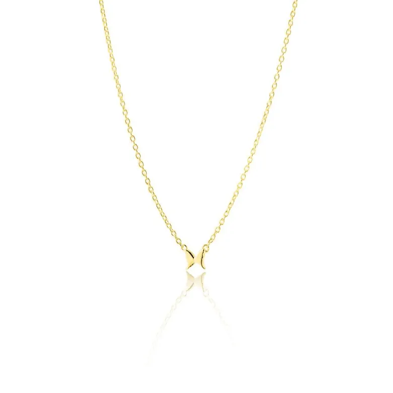 Gynning Jewelry Petite Papillion Halsband GP10 (Guld)
